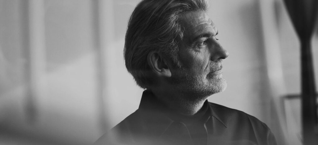 Alfredo Häberli sitting sketching in his office